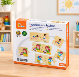Logical Sequences Puzzle Set (Daily Activities) مجموعة ألغاز التسلسل المنطقي (الأنشطة اليومية)