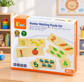 Number Matching Puzzle Set - مجموعة مطابقة الارقام
