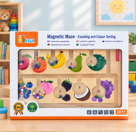 Magnetic Maze - Counting and Colour Sorting- المتاهة المغناطيسية - العد وفرز الألوان