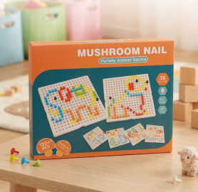 Mushroom nail  لعبة الدبابيس التعليمية