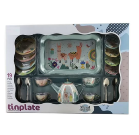 طقم شاي للأطفال Tinplate -metal tea set - 19 pcs