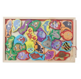 صيد السمك الخشبية المغناطيسية