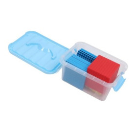 مكعبات عد بلاستيكية  puzzle bolcks in plastic box