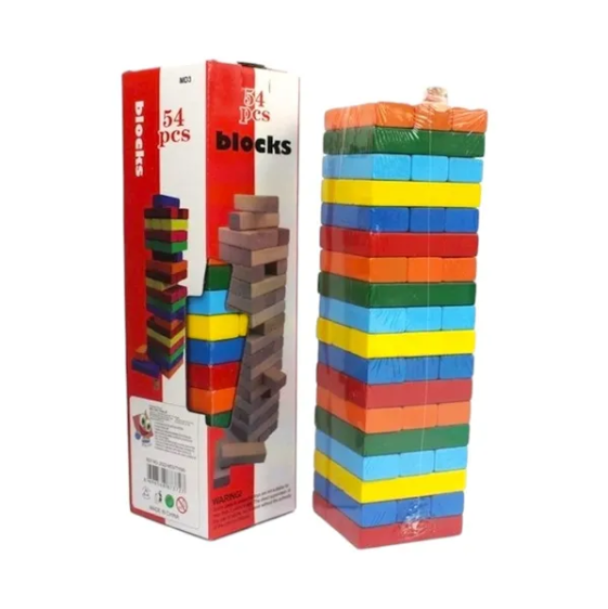 برج الالوان جينغا - JENGA BLOCKS 54 PCS