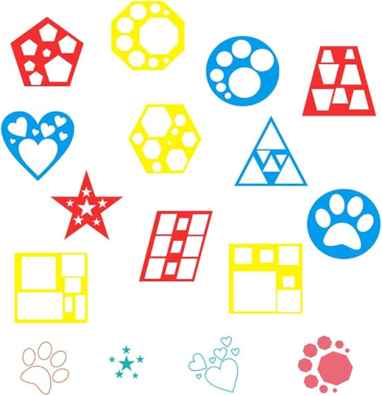 PET plastic painting models 12 pcs  نماذج الرسم على بلاستيك PET 24