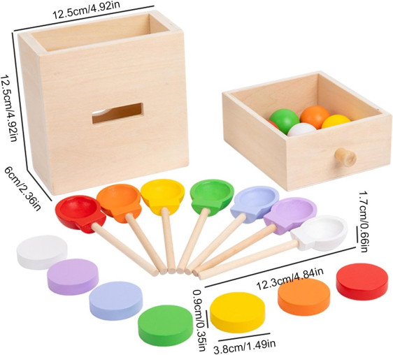 Intelligence BO 1X2 صندوق تدريب حسي Montessori 2 في 1