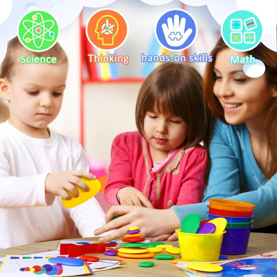 حصى قوس قزح – 63 قطعة - Rainbow pebbles