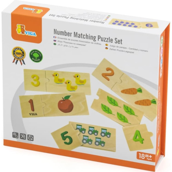 Number Matching Puzzle Set-VG44748 - مجموعة مطابقة الارقام