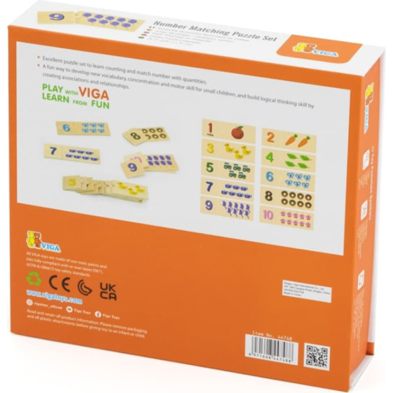 Number Matching Puzzle Set-VG44748 - مجموعة مطابقة الارقام