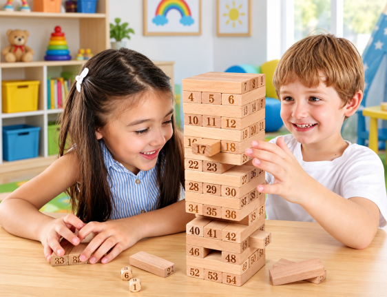 لعبة بناء الابراج جينغا - Wooden blocks JENGA