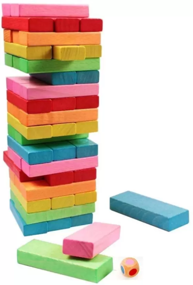 برج الالوان جينغا - JENGA BLOCKS 54 PCS