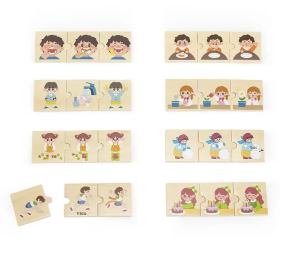 Logical Sequences Puzzle Set (Daily Activities)- VG44750 مجموعة ألغاز التسلسل المنطقي (الأنشطة اليومية)