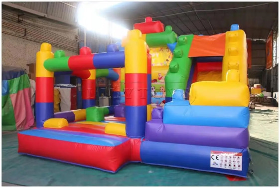 قلعة قفز قابلة للنفخ مع زحليقة صغيرة Inflatable Bouncy Jumping Castle with Small Slide