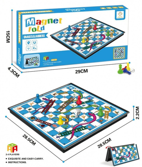 magnet fold snakes & ladders الثعابين والسلالم" المغناطيسية القابلة للطي