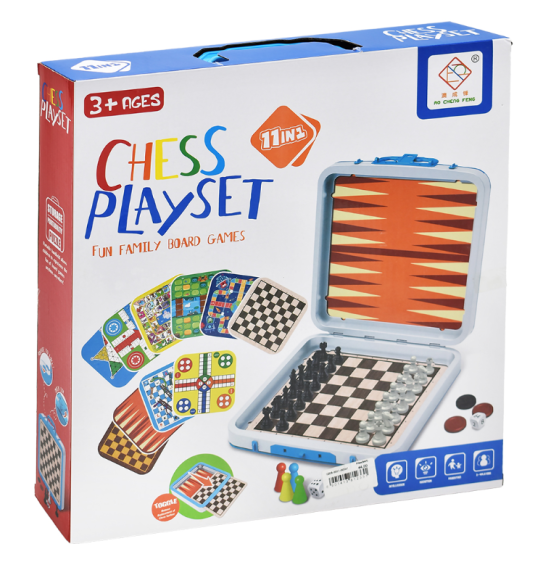 مجموعة ألعاب لوحية متعددة (7 في 1)