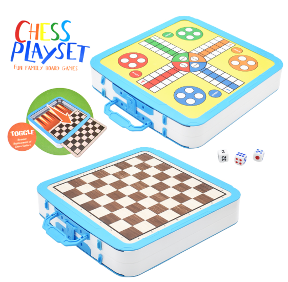 مجموعة ألعاب لوحية متعددة (7 في 1)