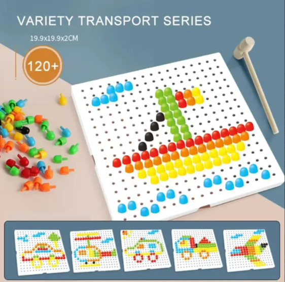 Mushroom nail  لعبة الدبابيس التعليمية