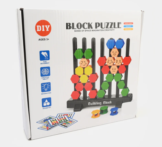 أحجية المكعبات التعليميةBuilding Block puzzle-space imagination creativity