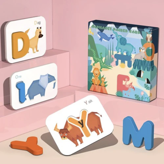 بطاقات مطابقة الحروف والأرقام Alphabet & Number Matching Cards