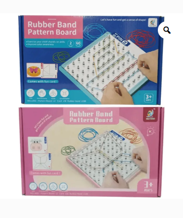 RUBBER BAND PATTERN BOARD لوحة الأنماط بالمطاط الملون