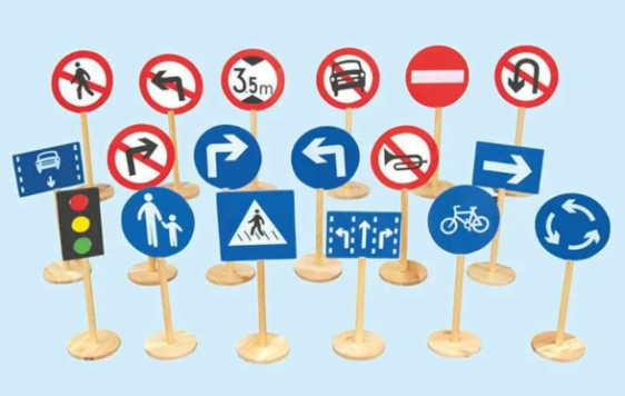 اشارات مرور خشبية plywood Traffic sign game (wooden) 18pcs/sets