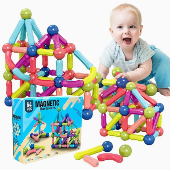 مجموعة مكعبات بناء مغناطيسية تعليمية