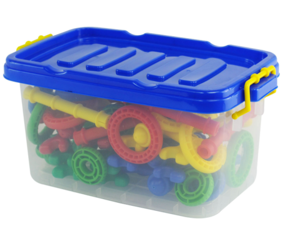 ليجو تشبيك - puzzle blocks in a plastic box