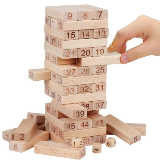 لعبة بناء الابراج جينغا - Wooden blocks JENGA