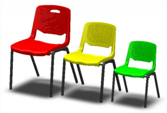 كرسي بلاستيك مع حديد (27-34 سم) - Plastic Chair with Metal (27-34 cm)