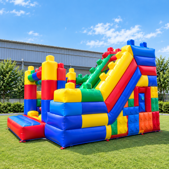 قلعة قفز قابلة للنفخ مع زحليقة صغيرة Inflatable Bouncy Jumping Castle with Small Slide