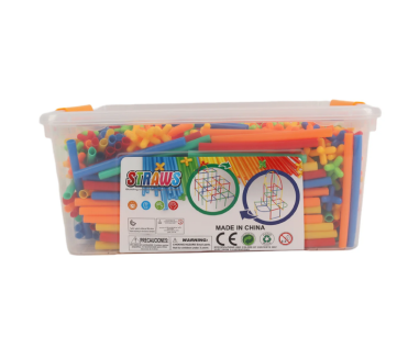 مكعبات بناء بالقش – 500 قطعة