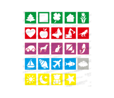 نماذج الرسم على بلاستيك PET 24  -PET plastic painting models 24 pcs