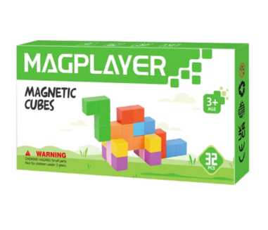 Magplayer – مجموعة المكعبات المغناطيسية السحرية (32 قطعة)